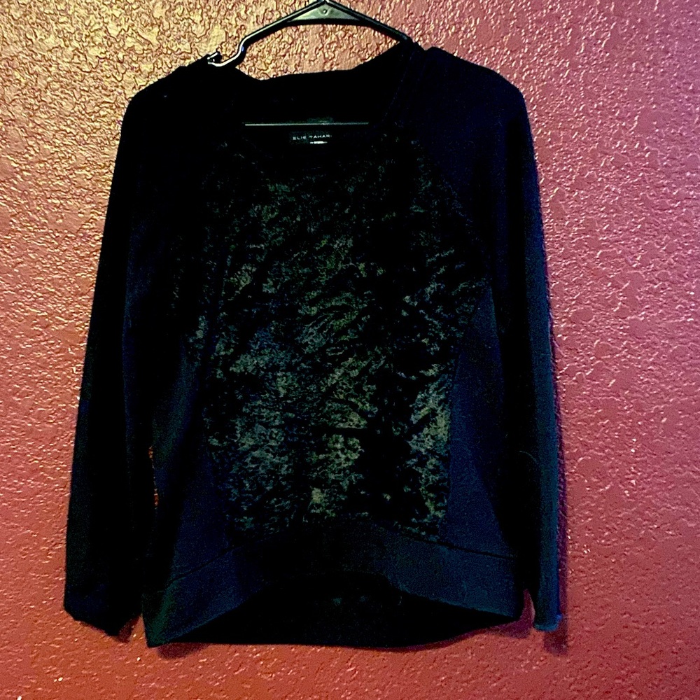 Faux Fur Panel Sweatshirt